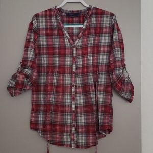 Miley Cyrus & Max Azria XL Plaid Tunic